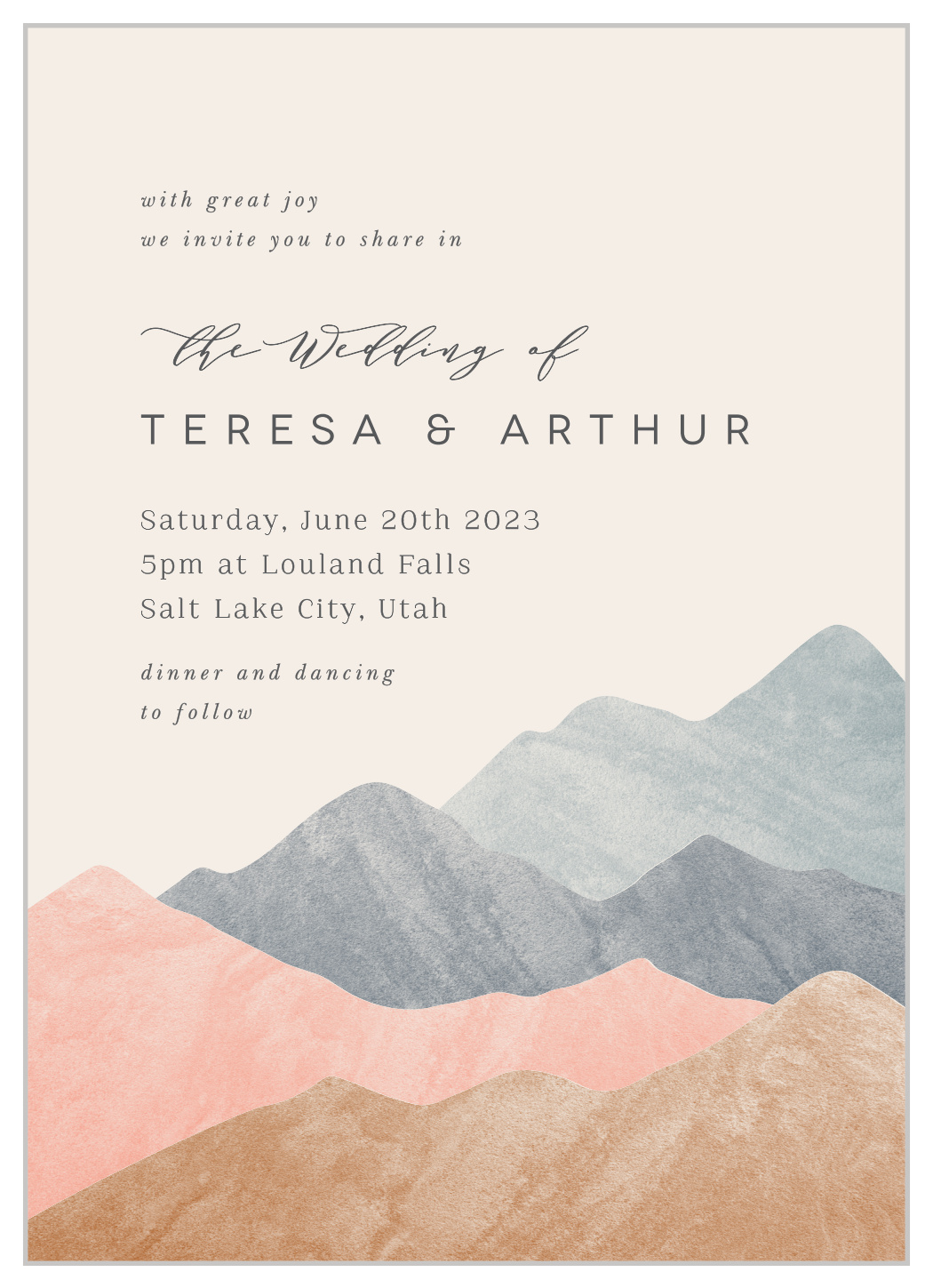 Mystic Mountains Wedding Invitations