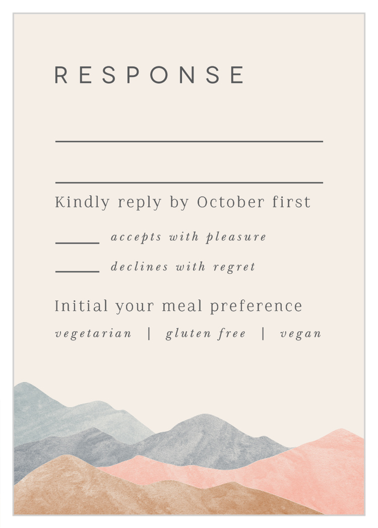 Mystic Mountains Response Cards