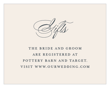 Traditionally Formal Registry Cards