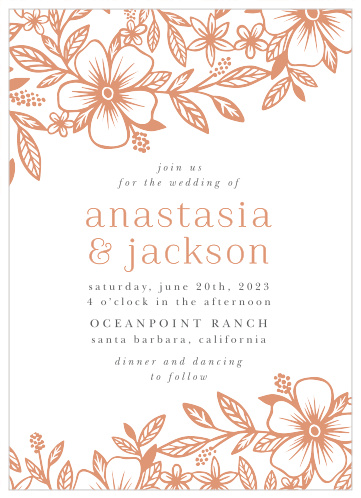 Floral Whimsy Wedding Invitations