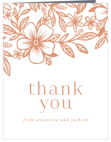 Floral Whimsy Wedding Thank You Cards