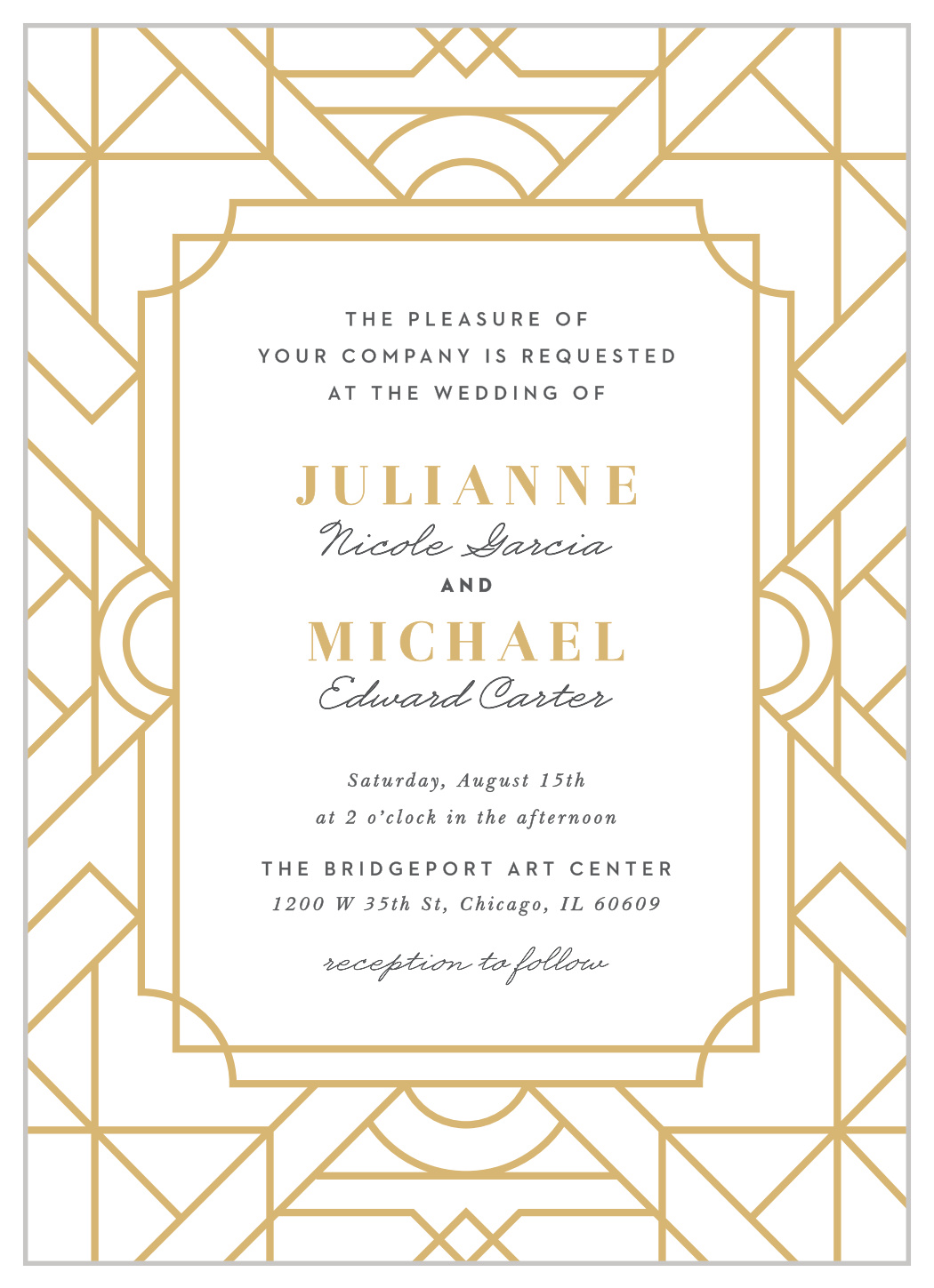 Art Deco Wedding Invitations
