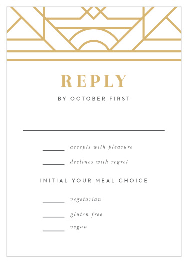 Art Deco Response Cards