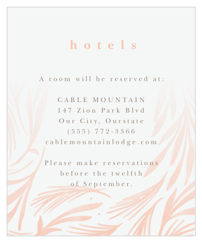 Floral Celebration Accommodation Cards