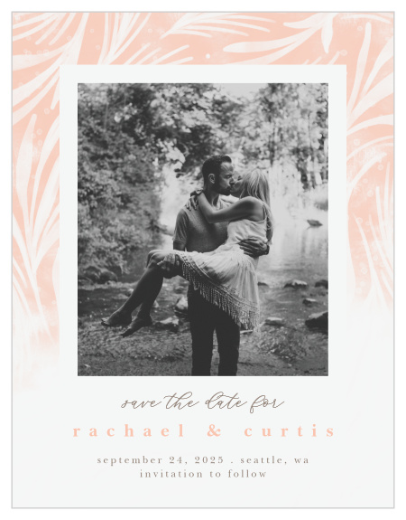 Family and friends are sure to mark their calendars for your wedding when you send out our Floral Celebration Save the Date Magnets. 