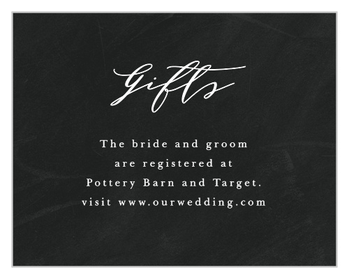 Chalkboard Art Registry Cards