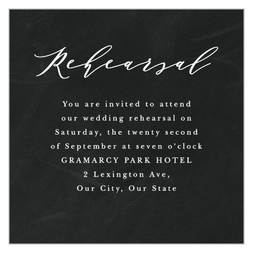Chalkboard Art Rehearsal Cards
