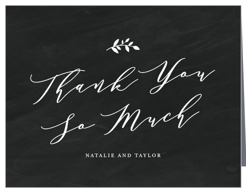 Chalkboard Art Wedding Thank You Cards