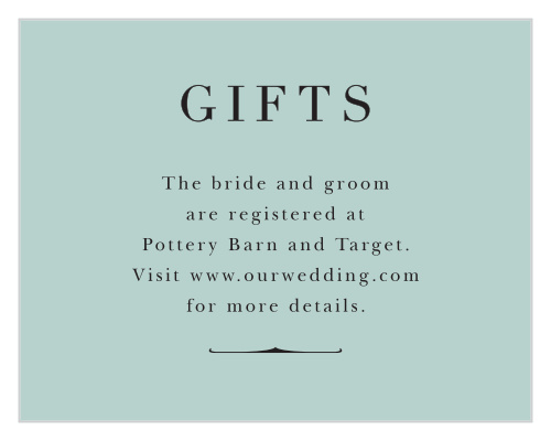 Vintage Elegance Registry Cards
