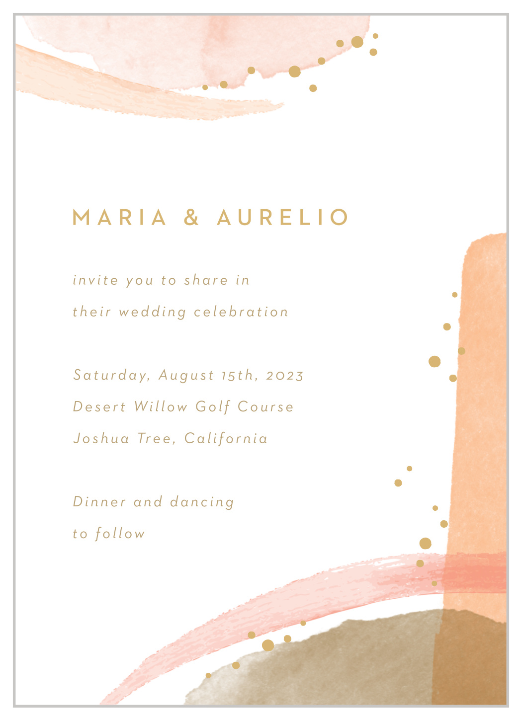 Modern Desert Wedding Invitations