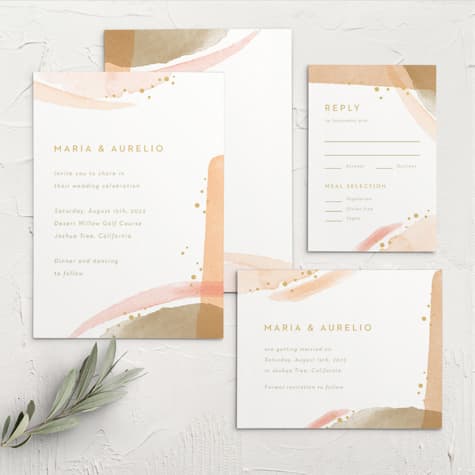 Modern Desert Wedding Invitations