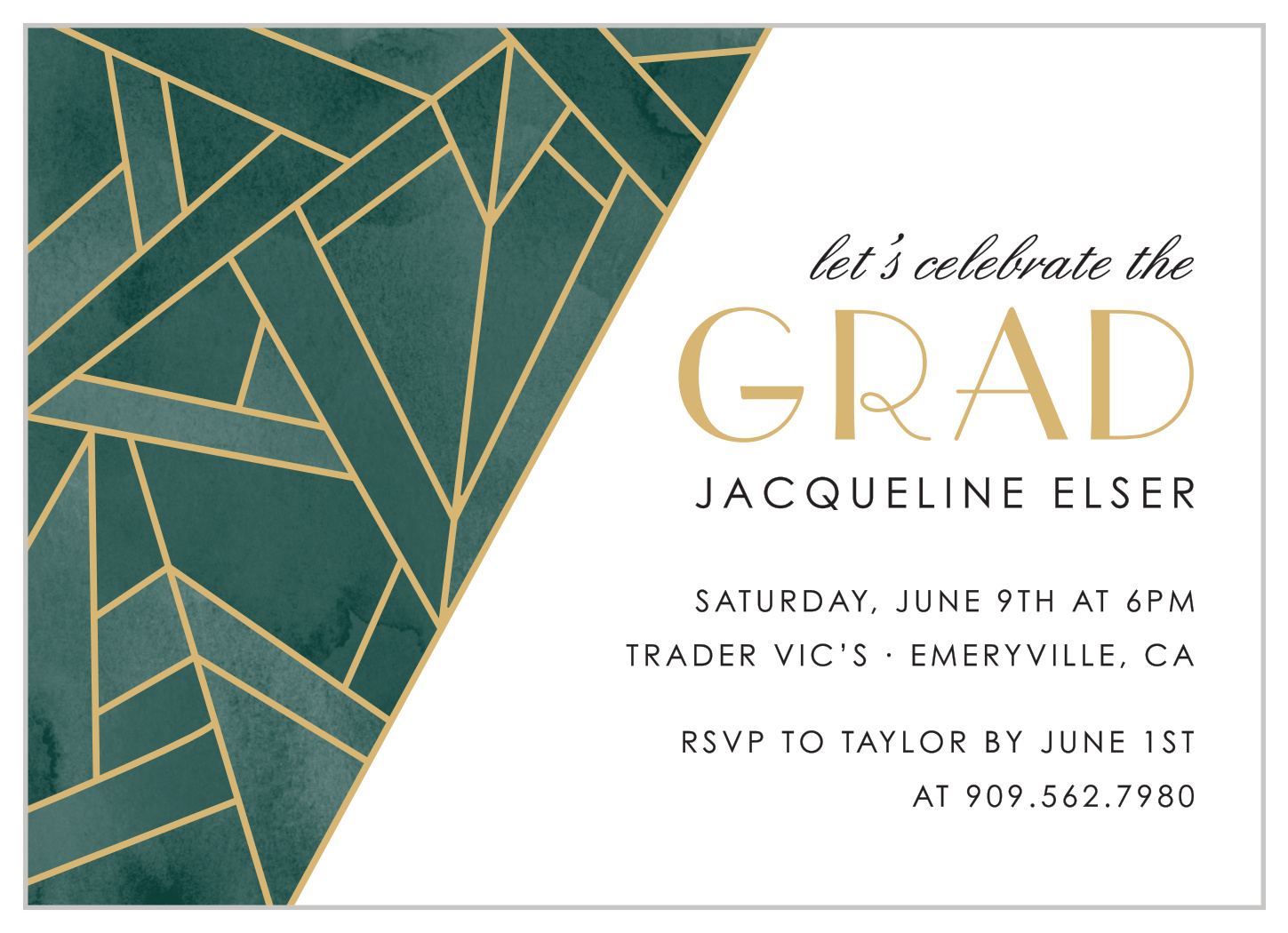 Art Deco Graduation Invitations