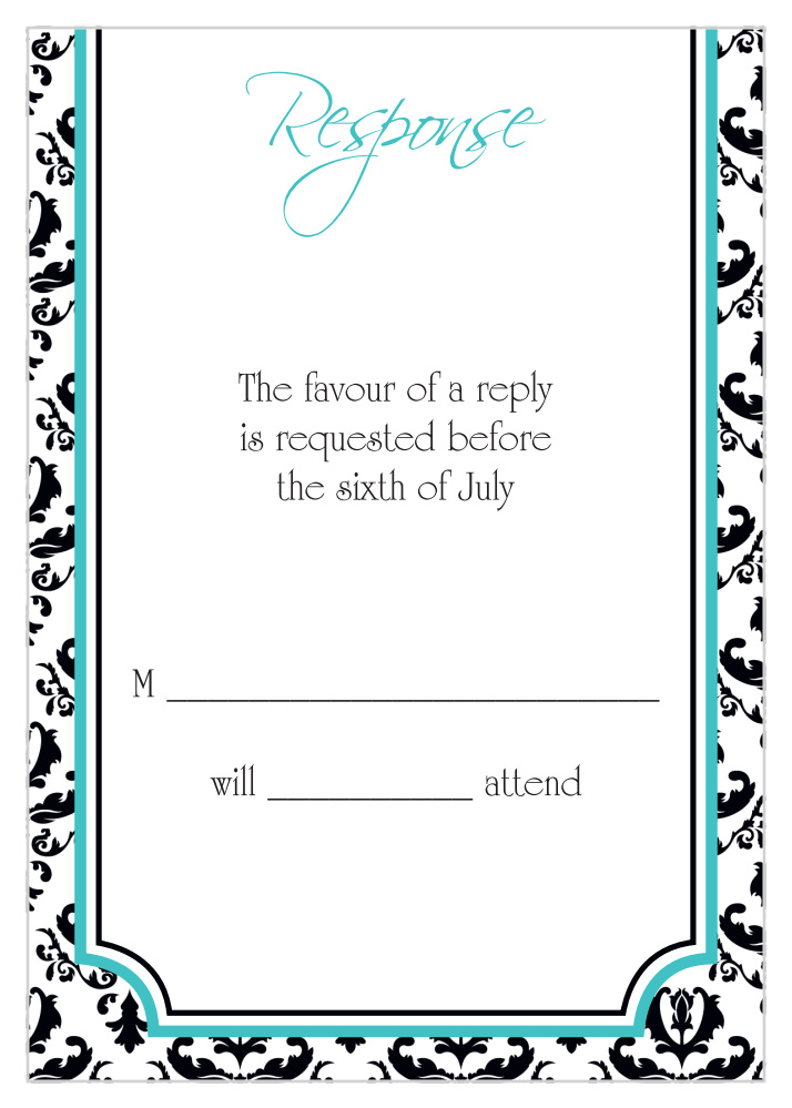 Victorian Charm Response Cards