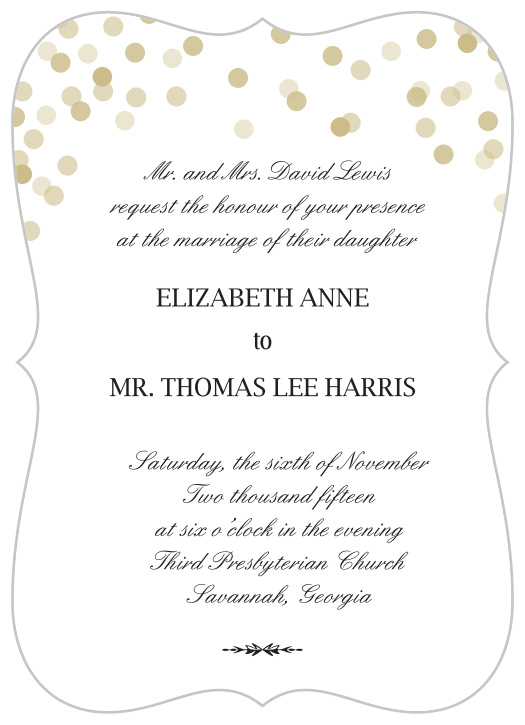 The Glamorous Confetti wedding invitations are the perfect fit for any spring or summer or winter wedding with the title of the card and new style creating a beautiful .