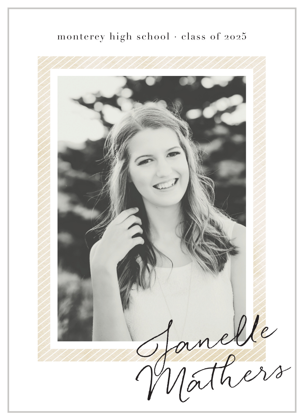 Striped Success Graduation Announcements
