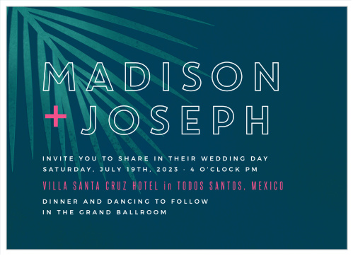 Retro Paradise Wedding Invitations