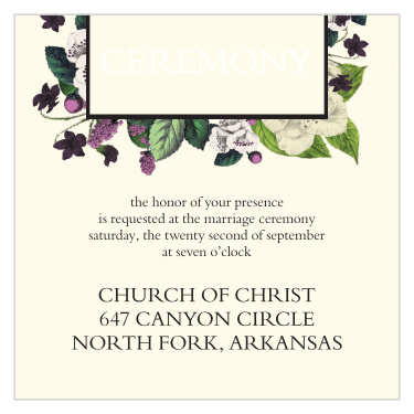 Vintage Botanical Ceremony Cards