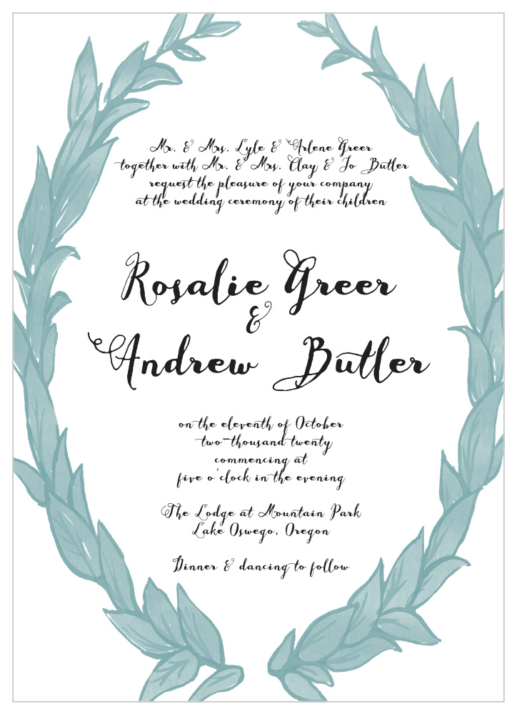 Leafy Love Wedding Invitation