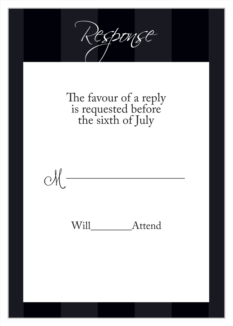 Elegant Stripes Response Cards