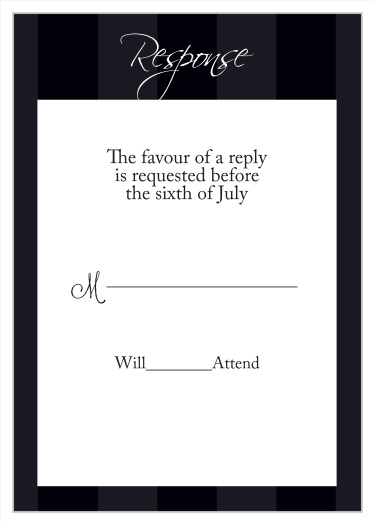 Elegant Stripes Response Cards