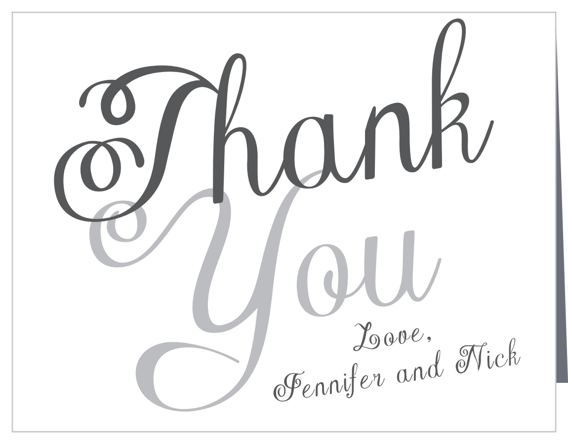 Plain Elegance Wedding Thank You Cards