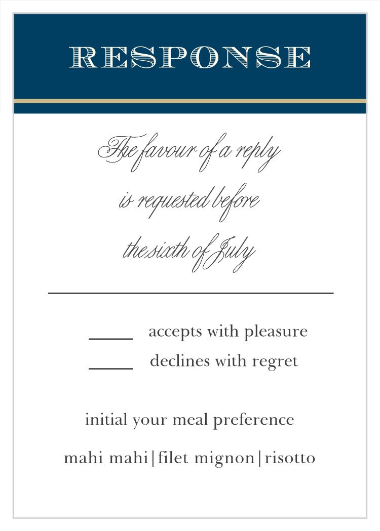 Photo Ribbon Response Cards