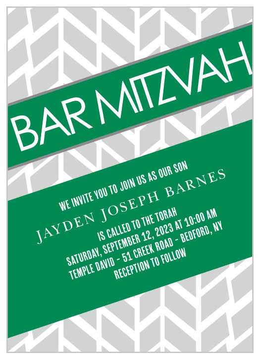 With its great looking pattern, and tons of room for all of your information, this invite is the perfect combination of professional and personal.