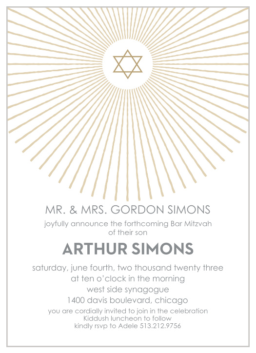 With its too cool star illustration, and clear as day wording, this invite is the perfect combination of cool and classy.