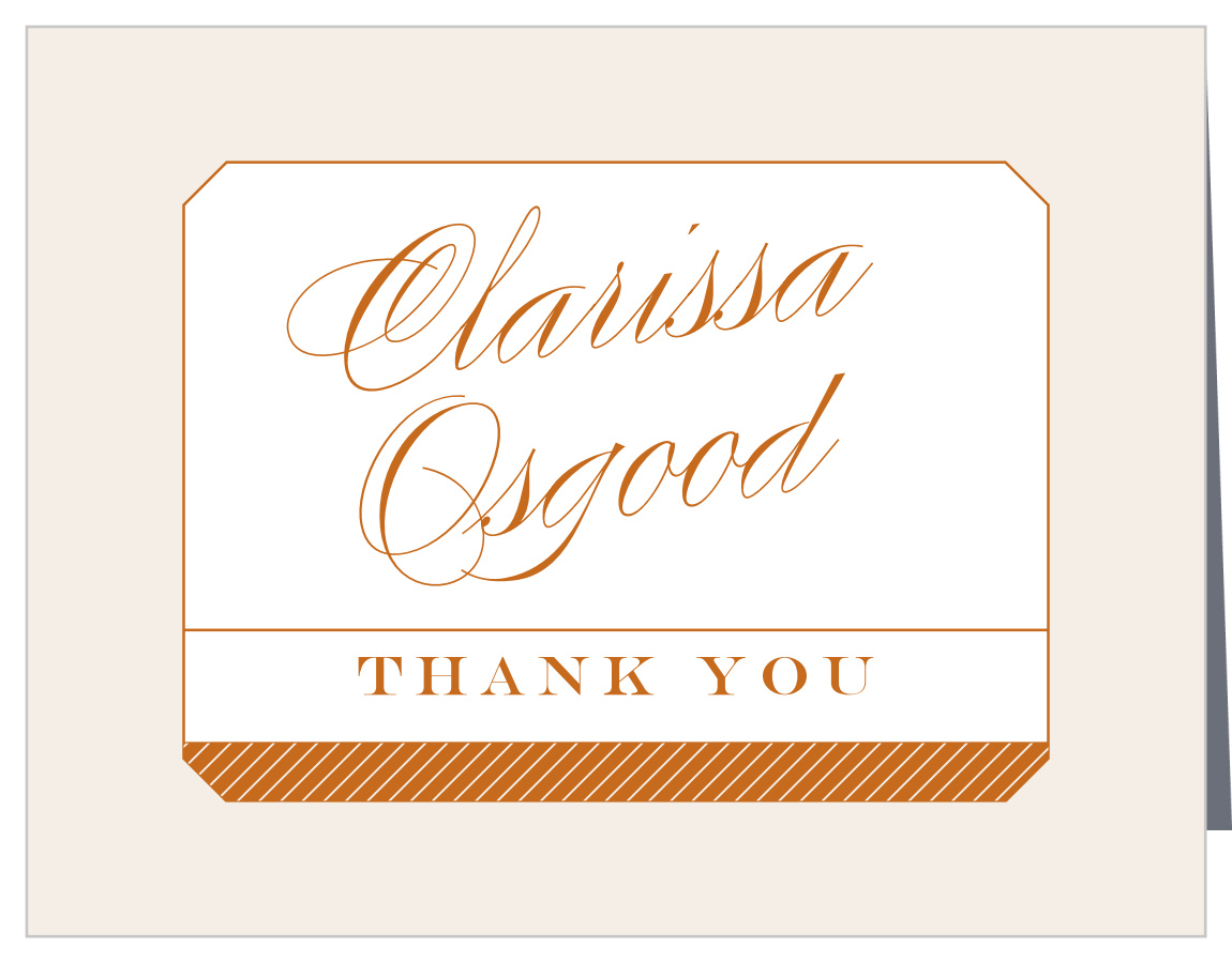 Class Ticket Graduation Thank You Cards