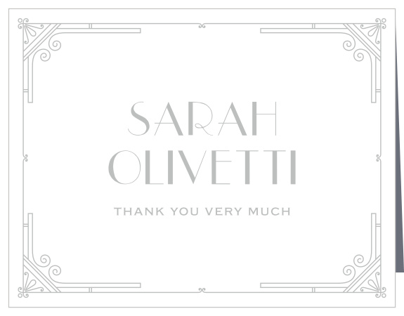 Decorative Frame Graduation Thank You Card with their chevron pattern and colors that can be instantly changed online make it the perfect thank you card for almost any occasion.