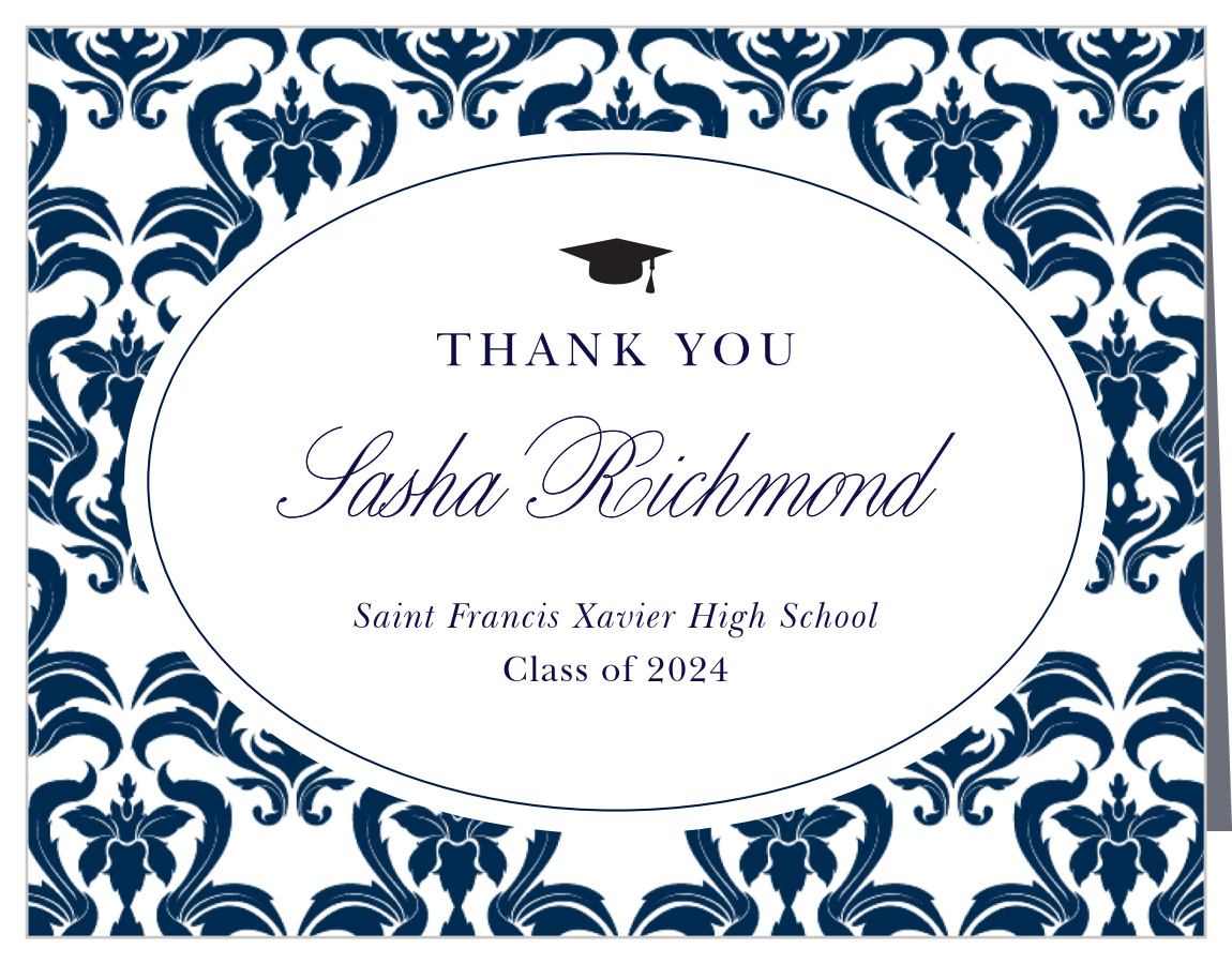 Elegantly Framed Graduation Thank You Cards