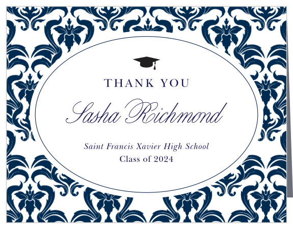 Elegantly Framed Graduation Thank You Cards