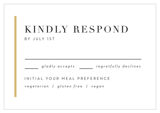 Classic Sophistication Response Cards