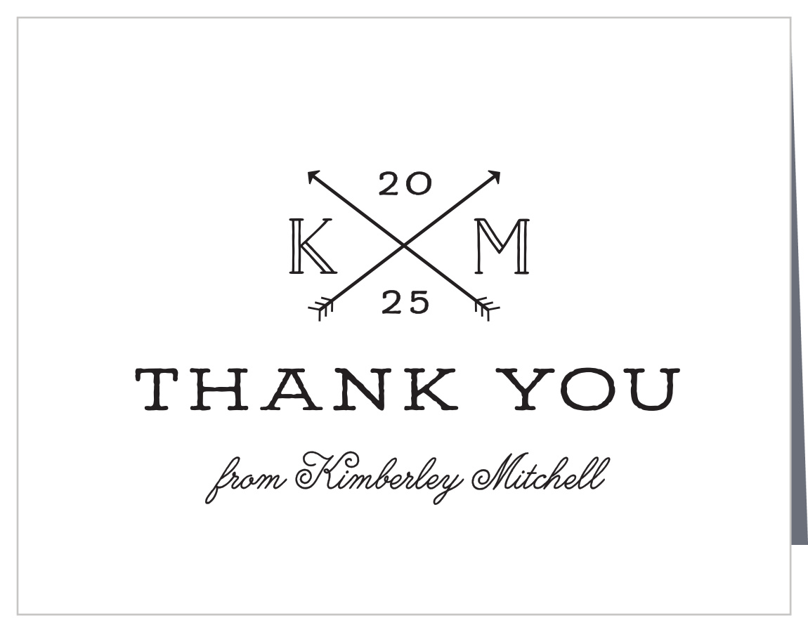Modern Arrow Graduation Thank You Cards