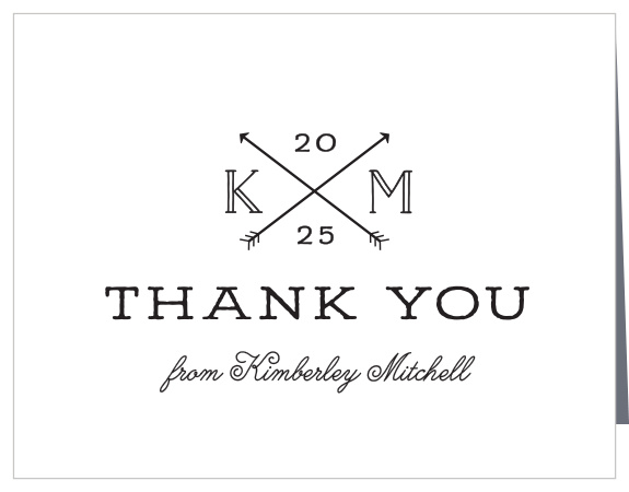 Modern Arrow Graduation Thank You Cards