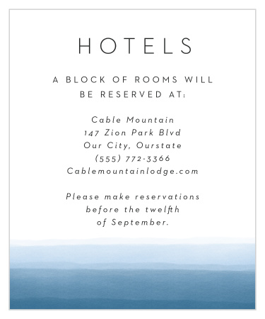 Watercolor Dip Accommodation Cards