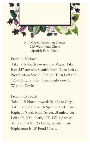 Vintage Botanical Direction Cards