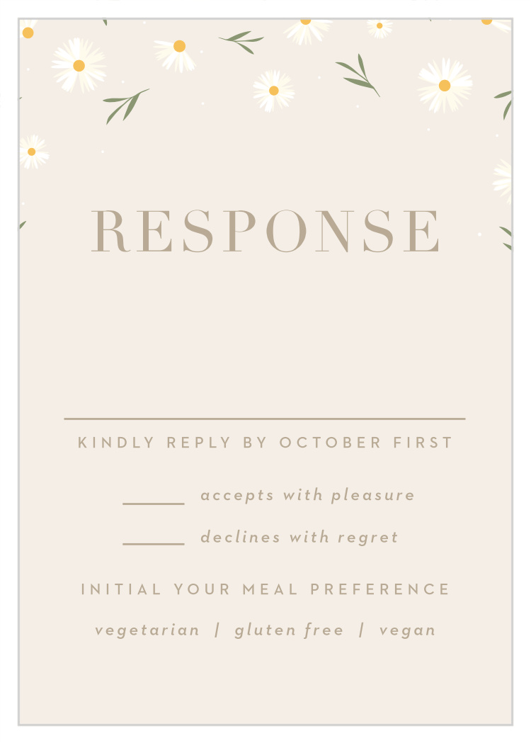 Falling Daisies Response Cards