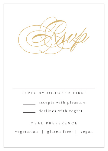 Glamorous Chevron Response Cards