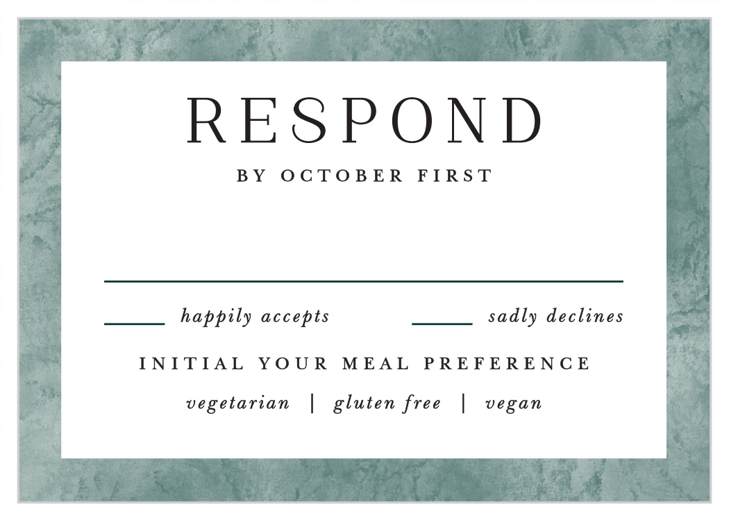 Formal Ticket Response Cards