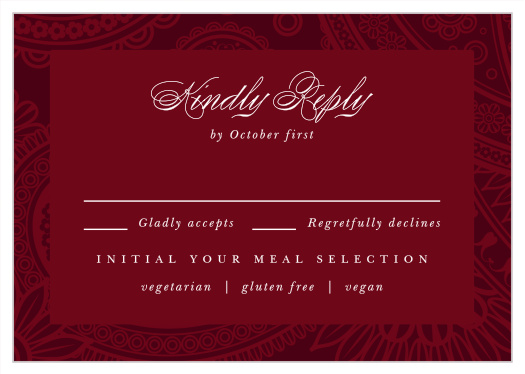 Forever Paisley Response Cards
