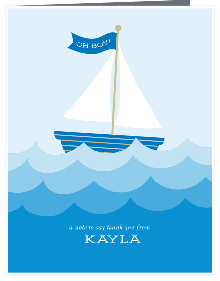 Little Sailor Baby Shower Thank You Cards