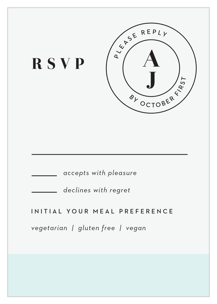 Sheer Stripe Response Cards