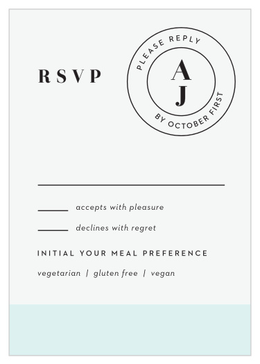 Sheer Stripe Response Cards