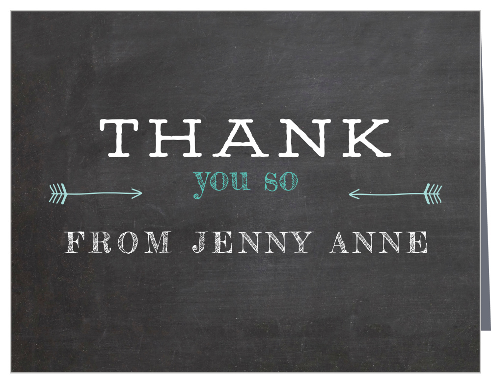 Baby Chalk Baby Shower Thank You Cards