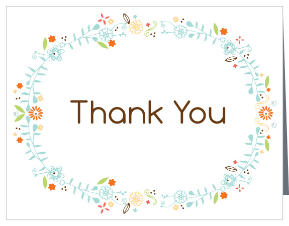 Baby Wreath Baby Shower Thank You Cards