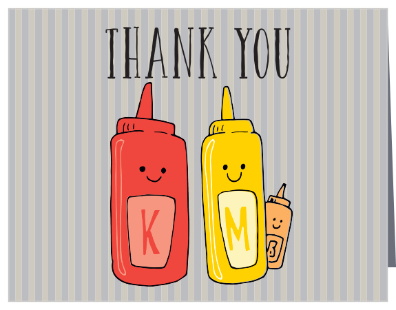 Burgers N' Brats Baby Shower Thank You Cards