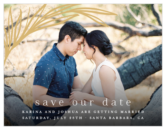 Announce your recent engagement with our Simple Wreath Save the Date Magnets!