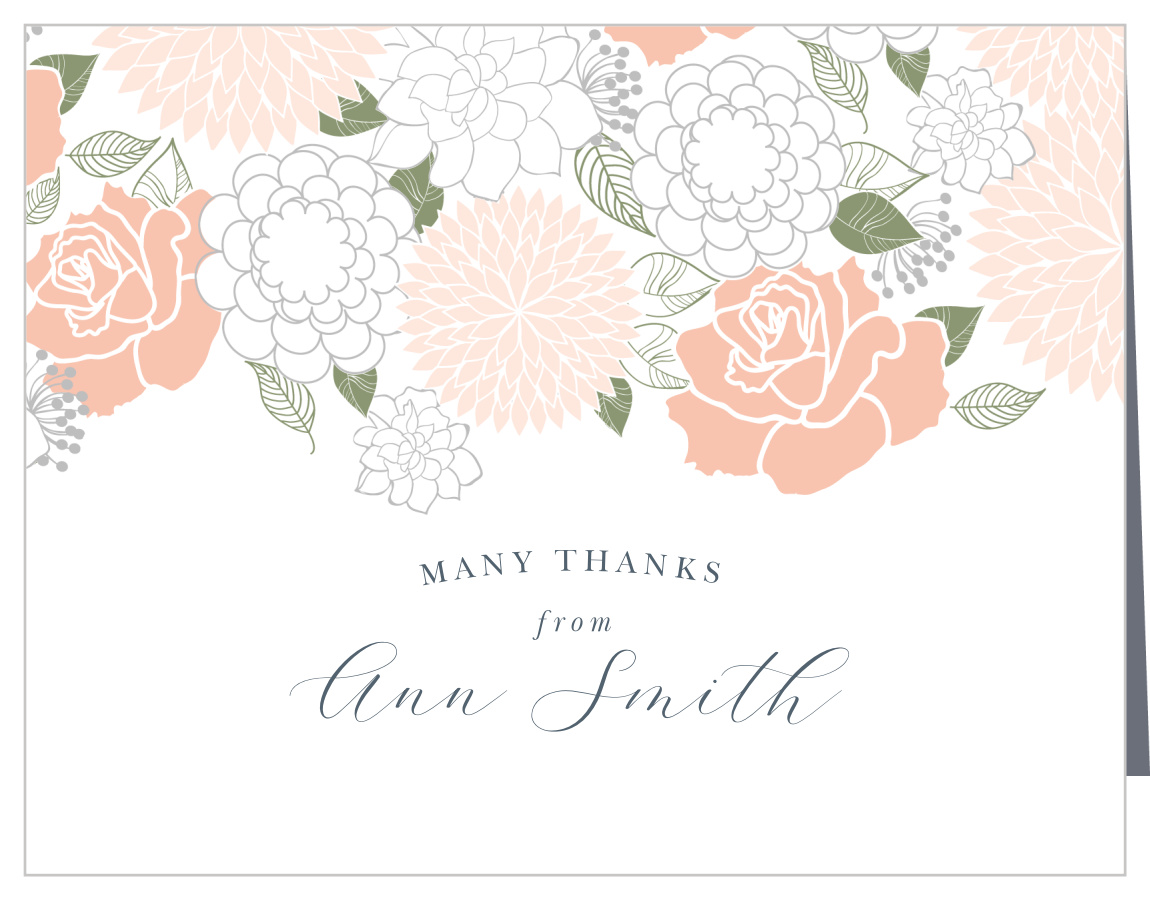 Flower Collage Bridal Shower Thank You Cards
