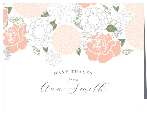 Flower Collage Bridal Shower Thank You Cards